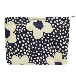 Floral Makeup Bag Large Cotton Zipper Pouch For Purse Travel Canvas Make Up😉